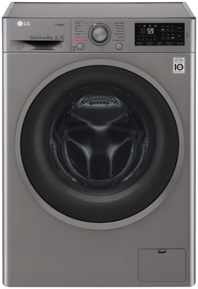 LG F4J6TY8S 8KG 1400 Spin Washing Machine - Steel.